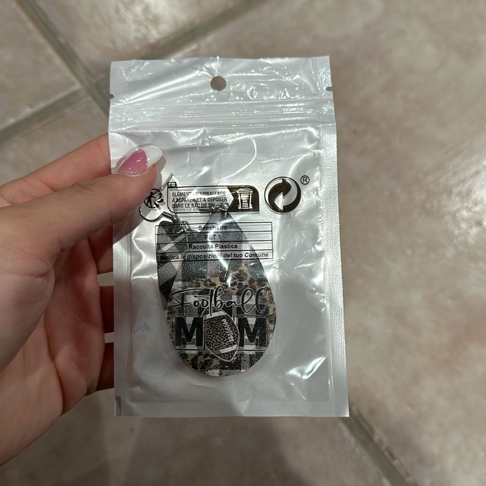 Football mom’s foam earrings